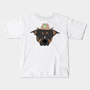 Dog wearing cowboy hat Kids T-Shirt